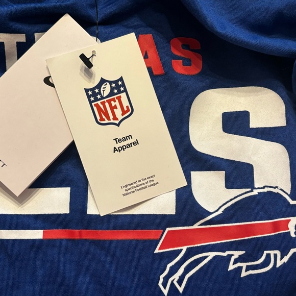 Buffalo Bills Mafia NFL Nike Dri-Fit Men’s Large L Polyester Wick Blue Shirt NWT - Picture 5 of 6